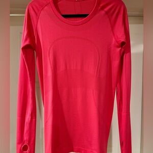 lululemon Swiftly Tech Long Sleeve Shirt 2.0 Lip Gloss Neon Pink Size 10